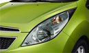Передние фары Chevrolet Spark / Шевроле Спарк добавляют агрессивности  лицевой части кузова.